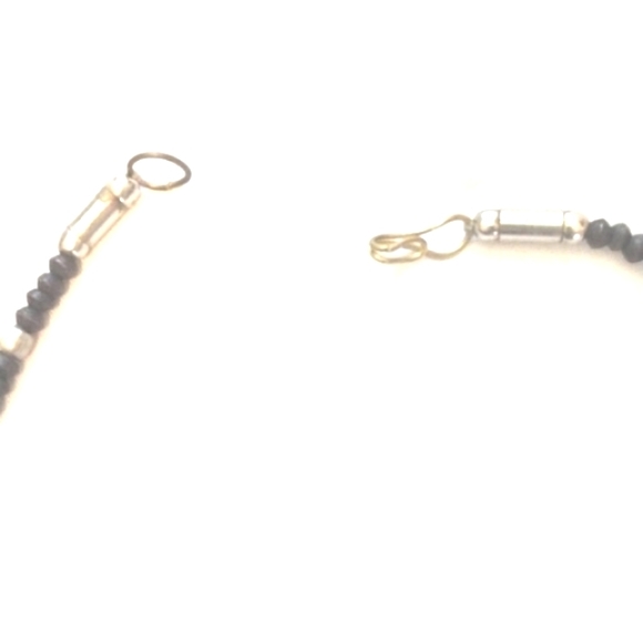 VINTAGE 70s BRASS COPPER AND BLACK BONE BIB COLLAR NECKLACE - Picture 4 of 7